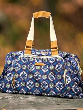 Dena Designs  Travel Bag in Blue & Brown